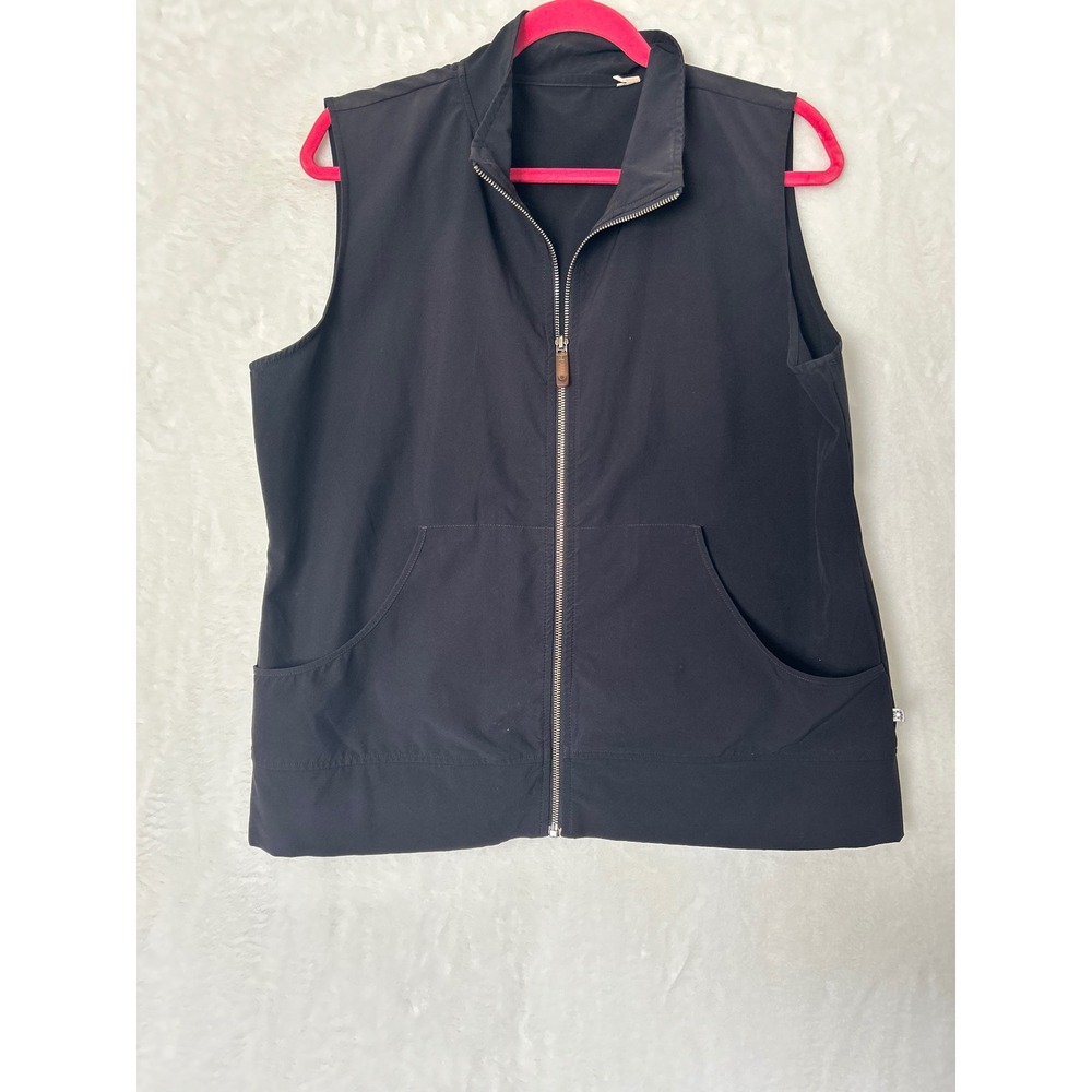 TailorBlack Full Zip Performance Golf‎ Vest Mock Neck Black Size 2